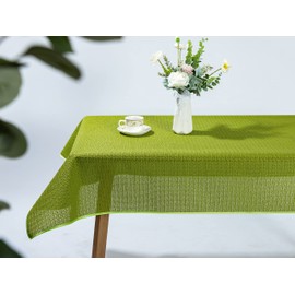 BEAUTEX Tokio Soft Foam Tablecloth with Piping Band, Garden, Balcony, Patio, Camping, Choice of Sizes and Colours, Square, 110 x 140 cm, Light Green