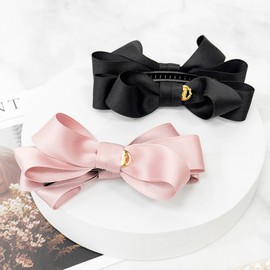 (2 types) Burnaby Silky Ribbon Banana Pin Vintage Rose 10cm / (2종) 버나비 실키 리본 바나나핀 빈티지로즈  10cm
