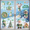 9 Pcs Christmas Window Stickers, Large Christmas Window Decorations,Reusable Stereo