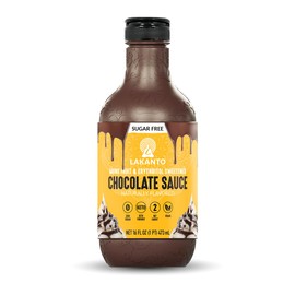 Lakanto Sugar Free Chocolate Sauce – Monk Fruit Sweetener with Erythritol, Rich, Smooth, Gluten Free, Low Carb, Vegan, Gluten Free Dessert Topping, Keto Friendly, Perfect for Ice Cream, Coffee, Baking, Pancakes & More (13 oz)