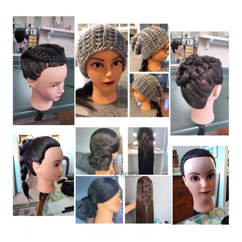 XUCHANG RUIYIN HAIR PRODUCTS Cabeza De Maniquí Entrenamiento Cabello Sintético