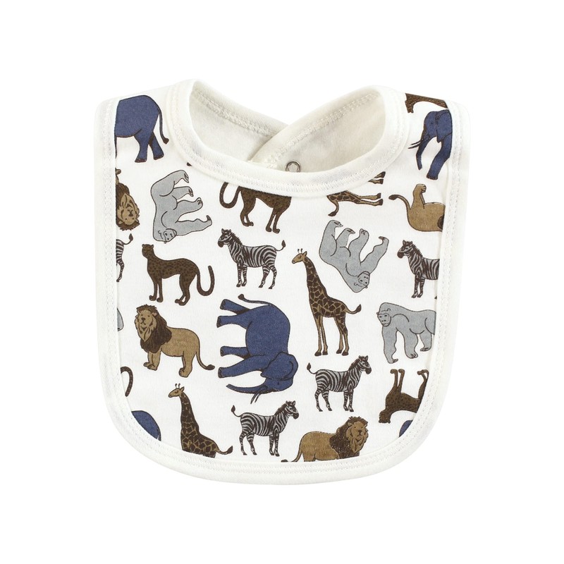 Touched by Nature Unisex Baby Biobaumwolle Lätzchen Classic Safari Einheitsgröße