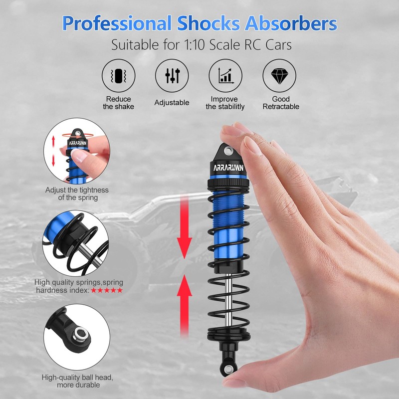 4PCS RC Shock 1:10 Aluminum Front & Rear Shocks Set