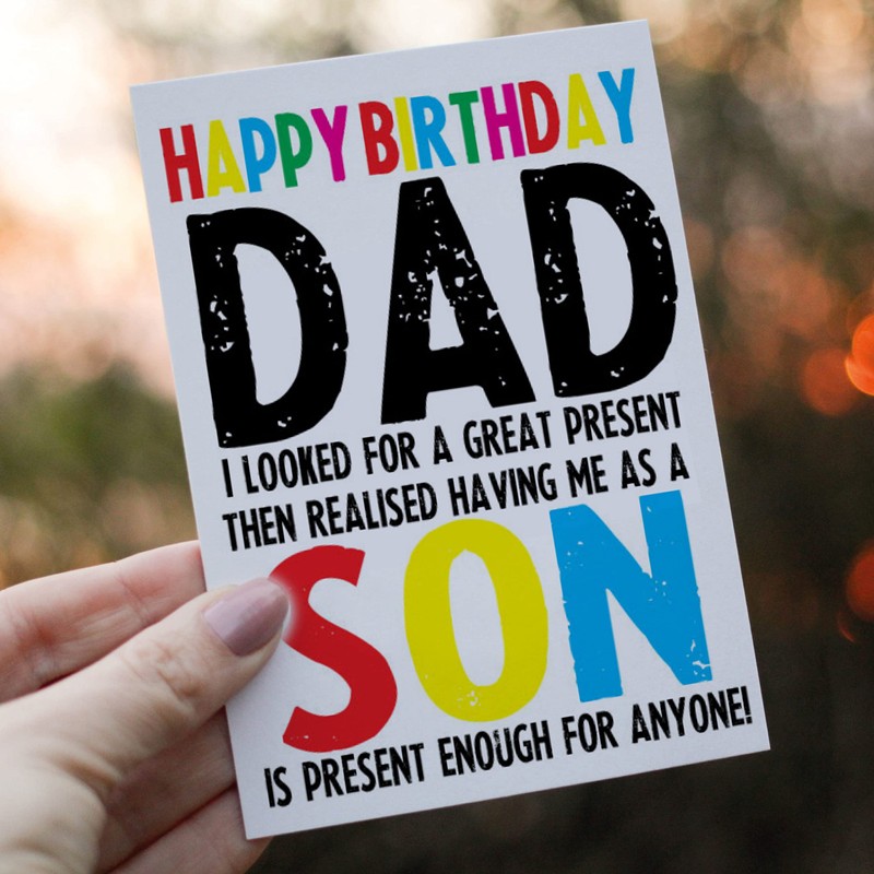 Funny Rude Cheeky Chops Cards - Birthday Dad Father -