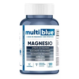 Multiblue Vitaminas A Base De Magnesio Multiblue 120 Cápsulas Sabor Sin Sabor