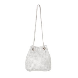 [210NOUVE] 54210G221 Sequin Mini Shoulder Bag, Women's Bag, Commuting Bag, Office Bag, Bag, Handheld, Shoulder Bag, Small, Silver