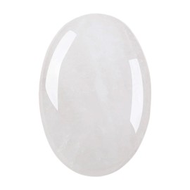 Healing Crystal Palm Stone,White Thumb Worry Stone for Anxiety,Pocket Worry Stone for Stress Relief Reiki Meditation (Rock Crystal, 60 * 40 * 20mm)