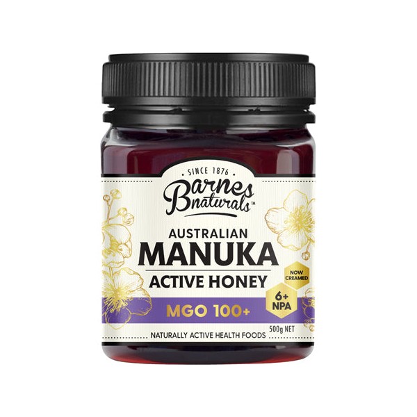 Barnes Naturals Australian Manuka Active Honey Mgo 100+ Npa 6+ 500g