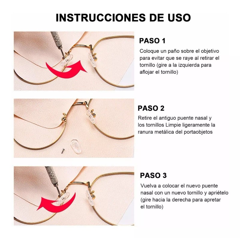 Glasses Accessories Almohadillas Antideslizantes Para La Nariz Para Gafas De