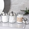 3PC Apothecary Jar Canisters Bathroom Vanity Organizer - Qtip Holder