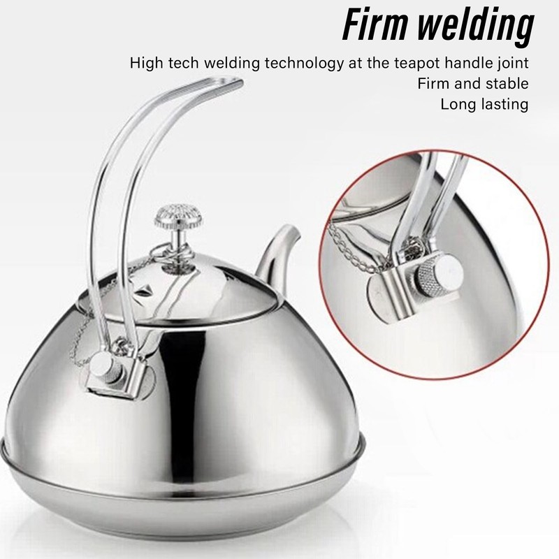 1.5L Stainless Steel Tea Pots Professional Removable Stovetop Tea Kettle