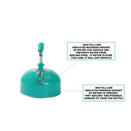Mainstays Teal 1.8 Liter Stainless Steel Whistling Tea Kettle Turquoise Hervidor