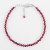 Rhodolith -Granatarmband für Frauen, natürliche Edelsteinperlen, Geburtsstein, zierliche handgefertigte Schmuck,