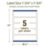 Avery Dissolvable Rectangle Labels, Sure Feed Technology, 1.75" x 7.75",