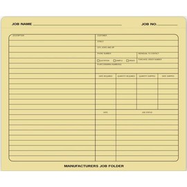 Manufacturers Job Folder, 50 Folders, 10" x 12"