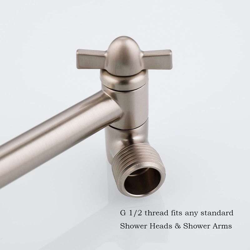 Shower Arm Extender, Adjustable Shower Arm for Shower Head, 10