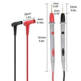 Greluma Multimeter Test Leads Kit Banana Plug with Attachment Crocodile Clips Precision Sharp Probes Digital Electrical Test Probes 1000V 20A