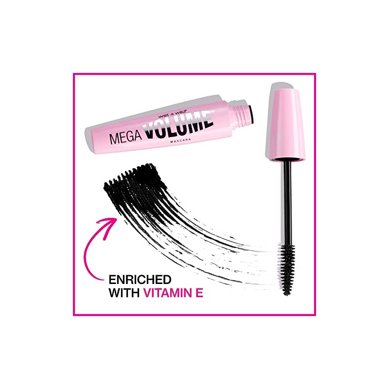 wet n wild Mega Volume Mascara, Very Black, 0.21 Ounce