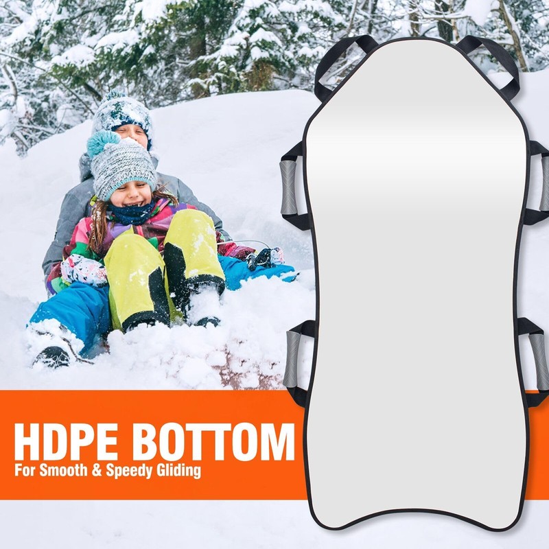WOOWAVE 45"×18" Foldable Snow Sled, Black