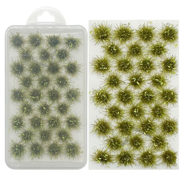 Woohome 32 PCS Miniature Grass Cluster, Tender Green Static Grass