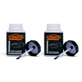 TRISTARcolor Autolack Lackstift Set für Gen. Motors/Hummer/Oldsmobile/Pontiac/Saturn WA500B Satin Steel Grey Metallic Basislack Klarlack je 50ml