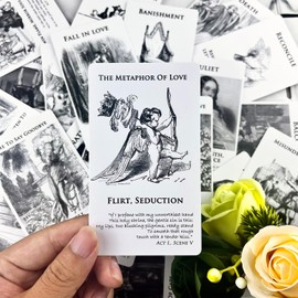 Trikendou [Romeo & Juliet] Love Oracle Cards Deck, Tarot Cards with Meaning on Them, Oracle Deck Answers All About Love