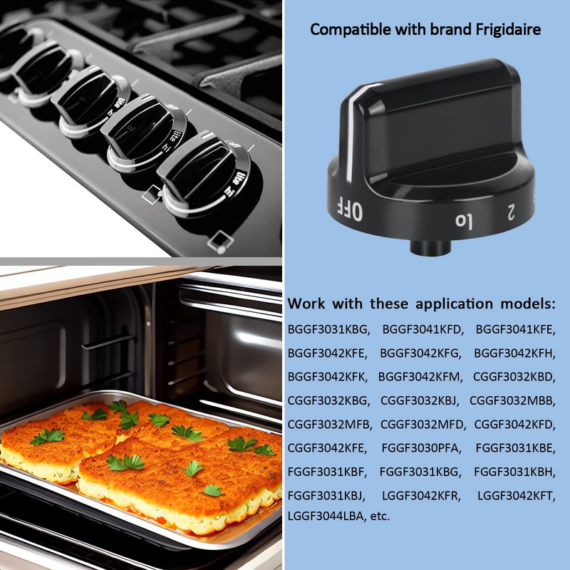 Upgrade 316564511 Stove Knobs Replacements, Only Compatible with Frigidaire Gas
