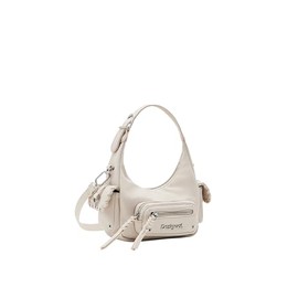 Desigual Women's Omnia Newport Mini Accessories PU Shoulder Bag, White, White
