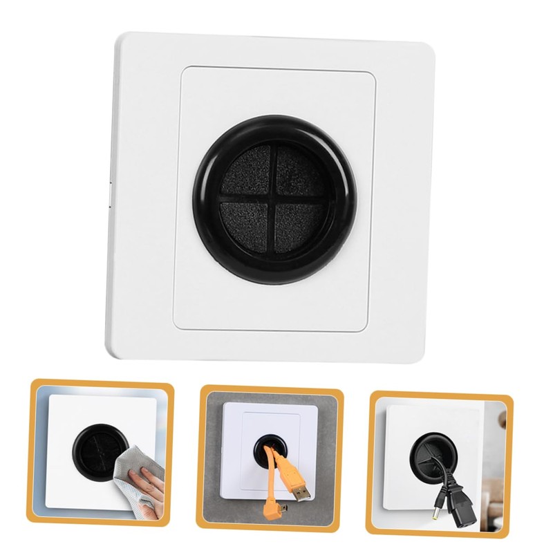 IWOWHERO 5pcs Cable Pass Through Wall Plate Rubber Gasket Easy