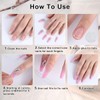 24Pcs Dark Green Press on Nails Medium Almond French Tip