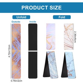 30 Pcs Magnetic Bookmarks, Beautiful Marble Page Markers Magnetic, Marble Magnetic Page Stand Bookmarks for Teachers School Home Office Reading Bookmarks