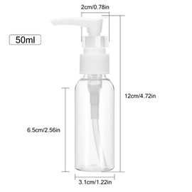 Yebeauty Plastic 8 Pack Mini Soap Dispenser 50ml/1.69oz Travel Pump Bottle Reusable Shampoo and Conditioner Dispenser Lightweight Empty Lotion Container for Liquid Soap Cosmetics Gym Holiday, Clear