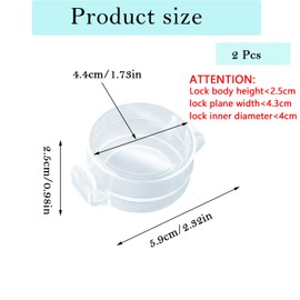 2 Pack Deadbolt Child Safety Lock Cover, Child Proof Door Knob Cover, Door Safety Deadbolt Lock for Kids (Transparent)
