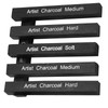 Compressed Charcoal Sticks for Drawing, 6 PCs Break-Resistant Sketch Charcoal