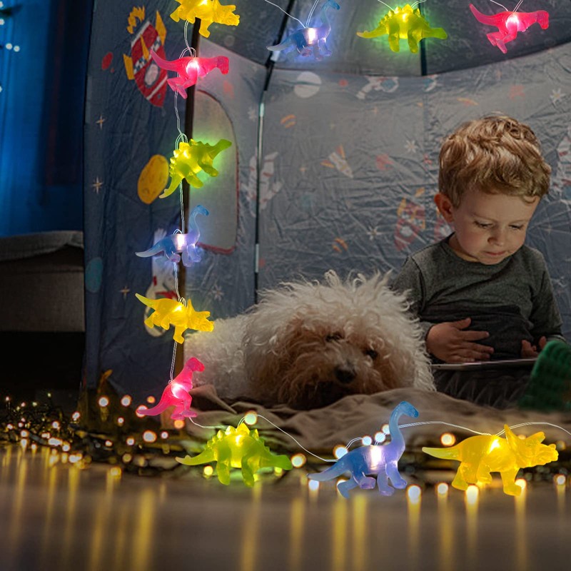 Impress Life Dinosaur String Lights with Remote and Timer,20 LED