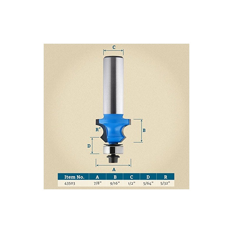 Shutter Bead Router Bit w/Shank – Router Bit for Custom