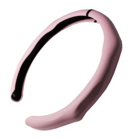 Funda deportiva de instalación rápida de piel napa rosa perforada para volante con raya negra, ajuste universal de 14½ a 15 pulgadas, para coche, SUV, camioneta, rosa, para esposa