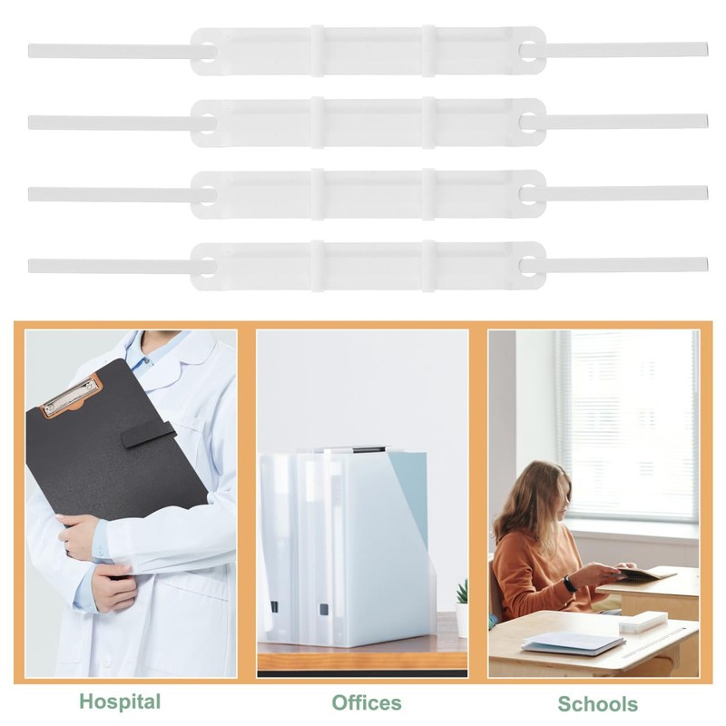 DIYEAH Plastic Paper Fastener 50Pcs 2 Hole Document Binding Buckle