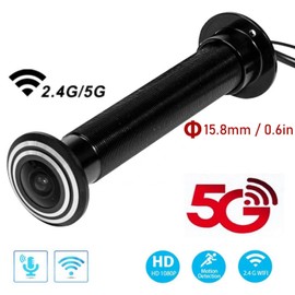 1080P HD Peephole Camera with Wide Angle 180° Lens - Aluminum Wireless Door Viewer - Secure Phone Viewing, Intelligent Interconnection with APP for Convenient Home Security