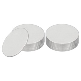 PATIKIL 18 Pcs Metal Stamping Blanks, 38mm Round Stamping Name Tags Stainless Steel Blanks Metal Plate Disc Circle for Laser Engraving Stamping Dog Tags Keychain Making