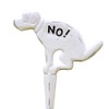 White Cast Iron No Fouling Dog Poo Sign Garden Lawn