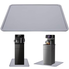 Water Cooler Dispenser Mat with Raised Edge, Water Cooler Mat Drip Tray Floor Protector, 24"x16" Water Dispenser Drip Pan Waterproof Desktop Silicone Mat for Mini Fridge, Washer, Coffee, Dishwasher