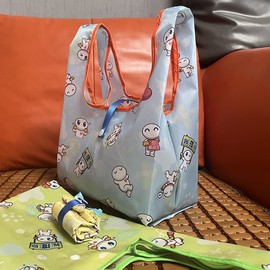 Cute Character Figure Pattern Foldable Tote Shopper Bag with Mini Pouch R14 Free Size / Custom Order - Contact Customer Service 20ea