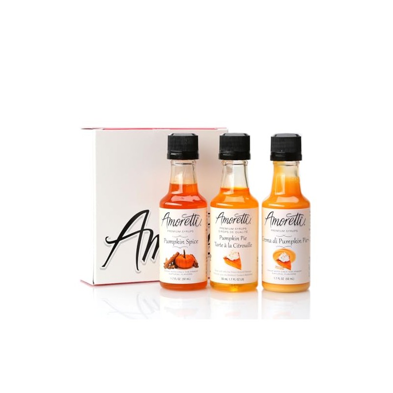 Amoretti Premium Syrups Pumpkin 3 Pack (50ml)