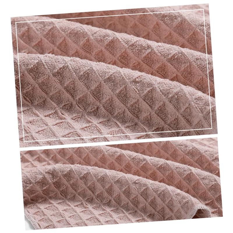 Baluue 1pc Ultra Absorbent Waffle Hair Towel Fast Drying Hair