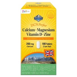 DCN Perfect Calcium Magnesium Vitamin D Zinc, 1 Pack, 180 Tablets / DCN 퍼펙트 칼슘 마그네슘 비타민D 아연, 1개, 180정