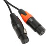 XLR Male to Dual XLR Female Cable Y Type Splitter