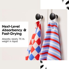 GEOMETRY Kitchen Towels - Quick Dry Microfiber Cloth Dish Towels for Kitchen Drying - Premium Quick Dry Towel (Star Spangled)