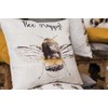 Evans Lichfield Bee Happy Cushion Cover, White, 43 x 43cm