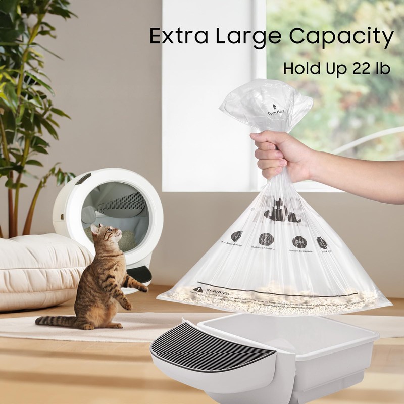 150 Pack Cat Litter Box Robot 4 and 3 Waste